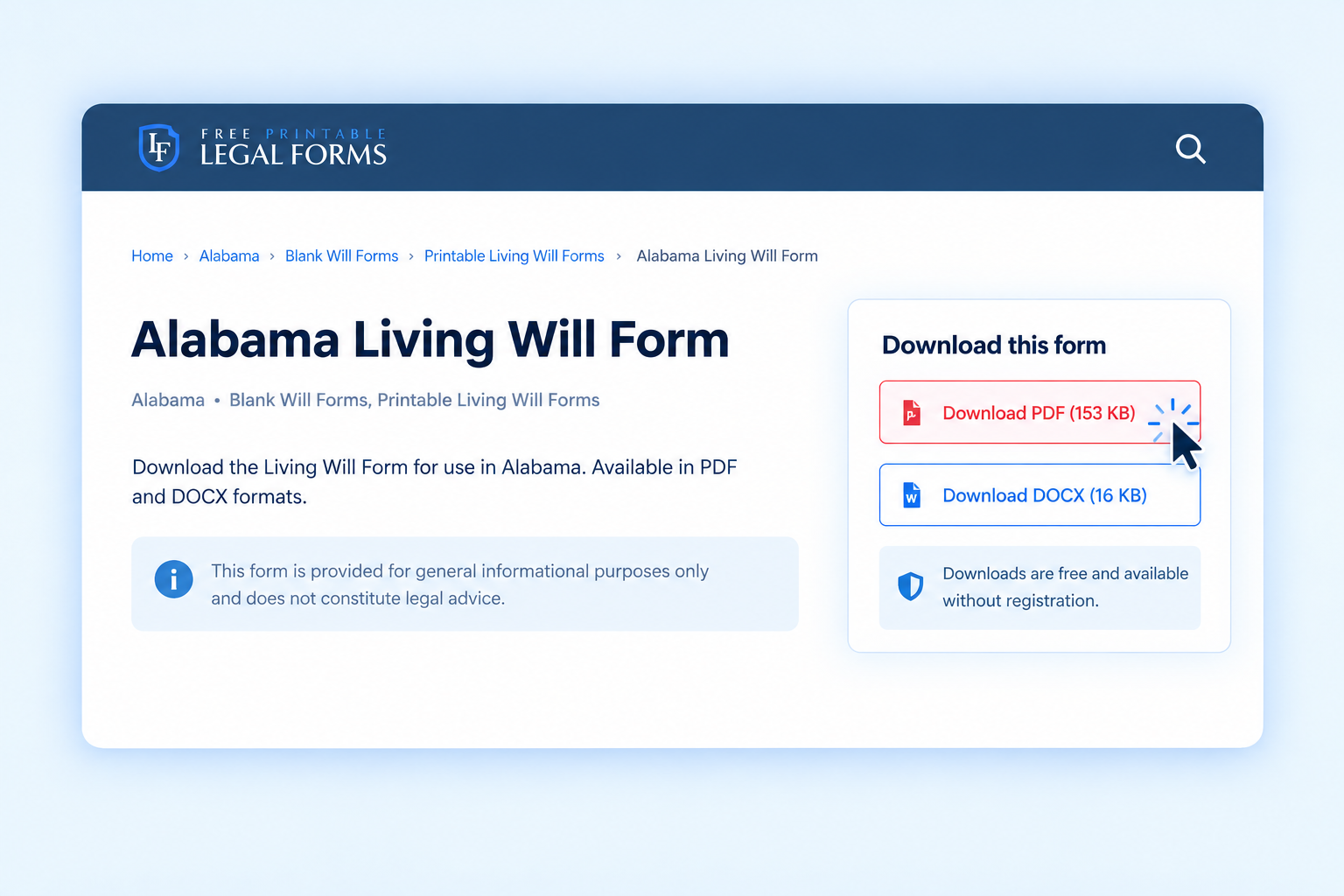 Download a legal form
